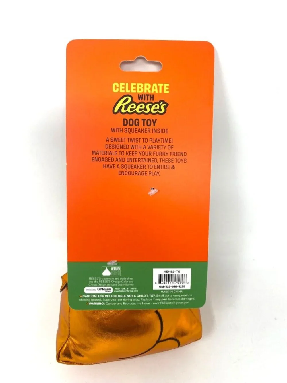 HERSHEY'S Reese's Easter Chocolate Bunny Plush Dog Toy Squeaker NWT